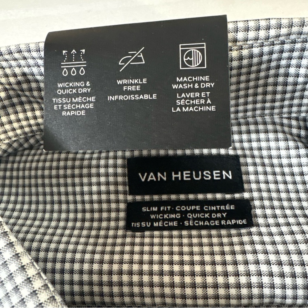 Men's Van Heusen Dress Shirt Slim Fit /wrinkle free Size M - Picture 2 of 12